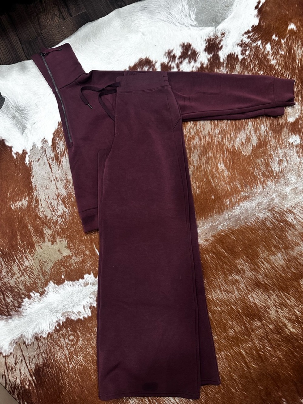 SPANX Women's Maroon (Burgundy) Lounge Jumpsuit Set